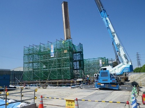 0603型枠建て込み中P36柱