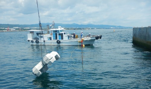 被覆ブロック据付状況（５月24日）