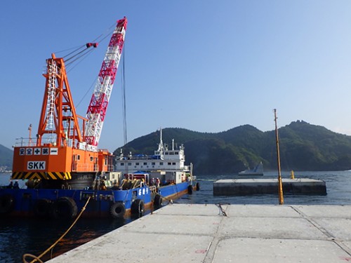 基礎工　機械均し状況2