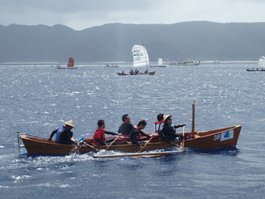 ②レース中（帆柱損傷後）